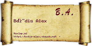 Bódis Alex névjegykártya