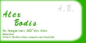 alex bodis business card